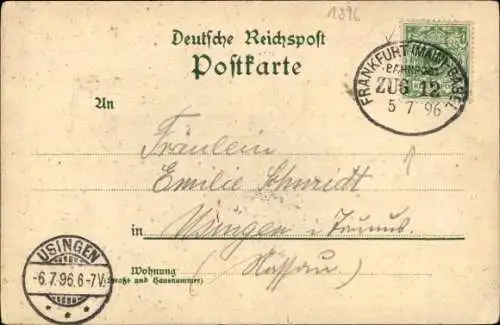 Litho Karlsruhe in Baden, Schloss, Schlosspark