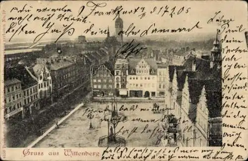 Ak Lutherstadt Wittenberg, Marktplatz