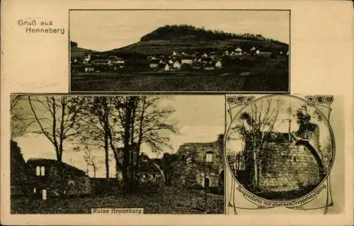 Ak Henneberg Meiningen in Thüringen, Ruine Henneburg