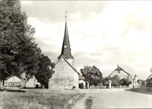 Ak Gebesee in Thüringen, Karl-Marx-Straße, Kirche