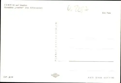 Ak Ostseebad Zempin auf Usedom, Gaststätte Inselhof