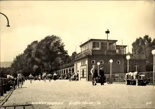 Ak Großschönau in der Oberlausitz Sachsen, Waldstrandbad