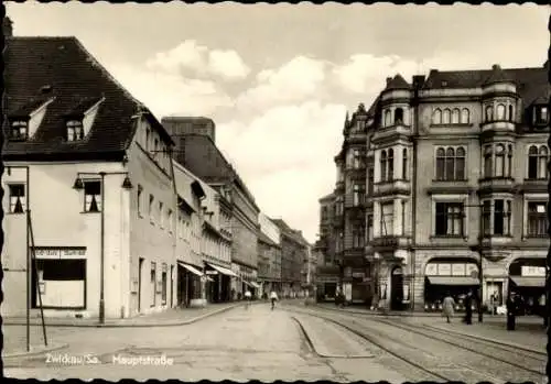 Ak Zwickau in Sachsen, Hauptstraße, Café