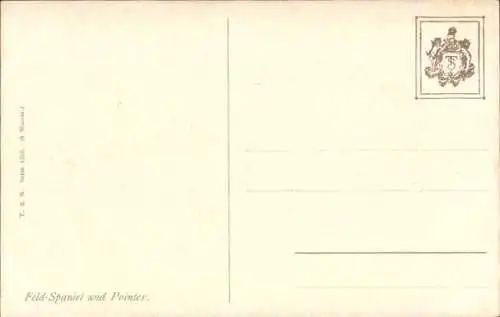 Künstler Ak Reinert, Zwei Hunde, Spaniel, Pointer