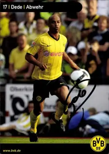 Autogrammkarte Fußballspieler Leonardo Dede, BVB 09, Autogramm