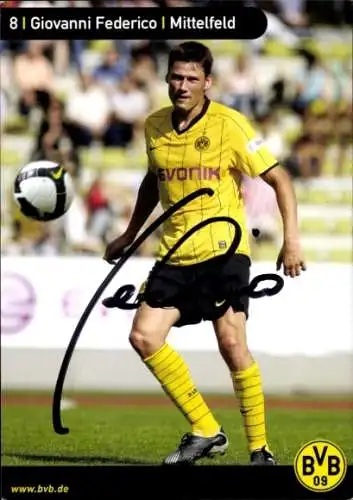 Autogrammkarte Fußballspieler Giovanni Federico, BVB 09, Autogramm