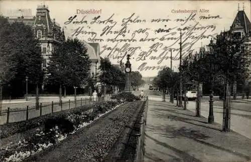 Ak Düsseldorf am Rhein, Grafenberger Allee