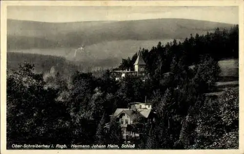 Ak Ober Schreiberhau Riesengebirge Schlesien, Hermann Johann Heim, Schloss