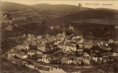 Ak Esch auf Sure Esch an der Sauer Luxemburg, Panorama