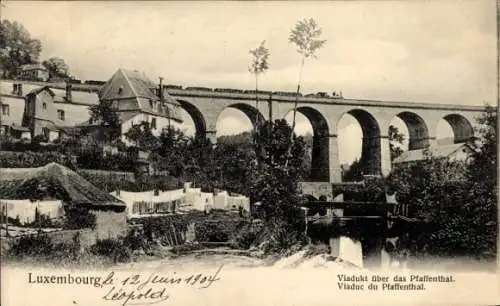 Ak Pfaffenthal Luxemburg, Viadukt