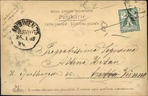 Ak Opernsängerin Ines Flores, Porträt