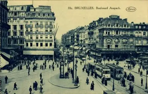 Ak Brüssel Brüssel, Boulevard Anspach