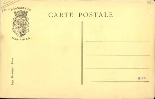 Ak Passagierschiff André Lebon, Messageries Maritimes, MM