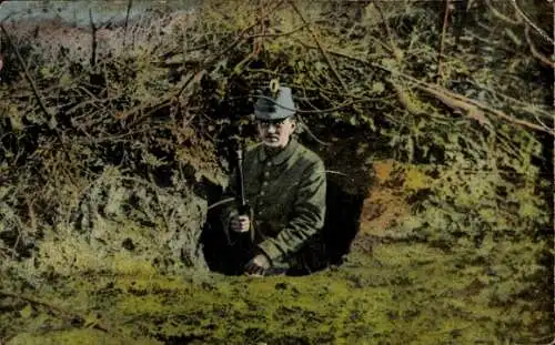 Ak Deutscher Soldat in Uniform, Jäger