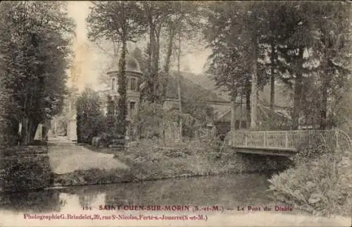 Ak Saint Ouen sur Morin Seine et Marne, le Pont du Diable