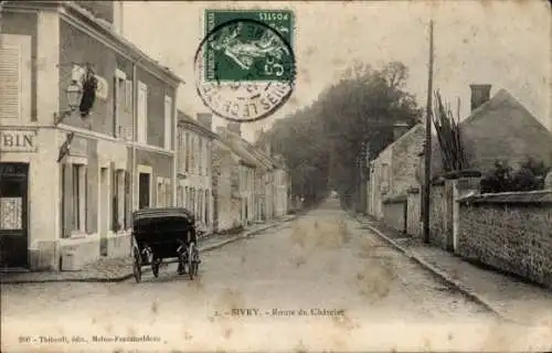 Ak Sivry Courtry Seine et Marne, Route du Chatelet