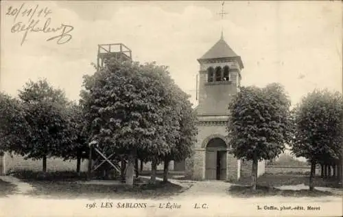 Ak Les Sablons Seine et Marne, Kirche