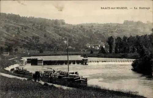 Ak Nanteuil sur Marne Seine et Marne, Le Barrage