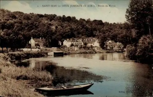 Ak Saint Jean les Deux Jumeaux Seine et Marne, Bords de Marne