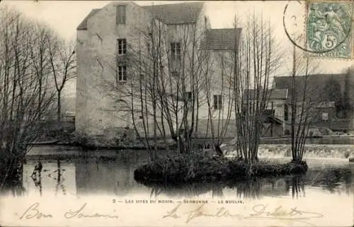 Ak Serbonne Crécy la Chapelle Seine et Marne, Moulin