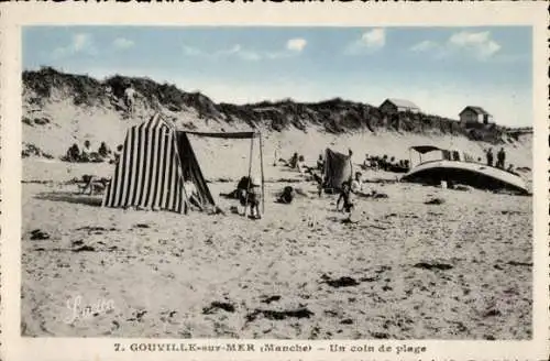 Ak Gouville sur Mer Manche, Plage