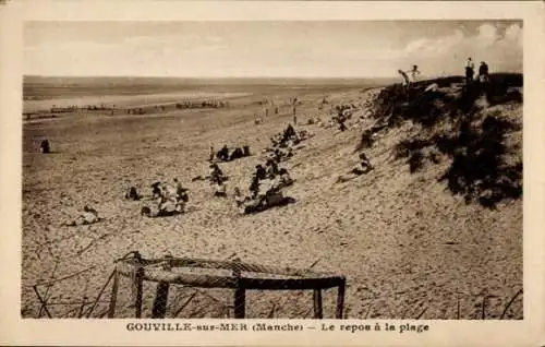 Ak Gouville sur Mer Manche, Le repos a la plage