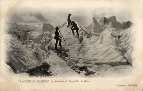 Ak Les Bossons Haute Savoie, Glaciers des Bossons, Ascension de Pyramides de Glace