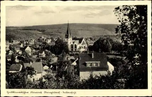 Ak Rengsdorf im Westerwald, Gesamtansicht, Kirche