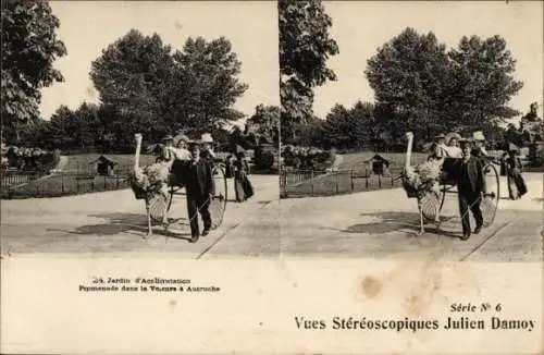 Stereo Ak Paris Passy, Jardin d’Acclimatation, Fahrt im Straußenauto