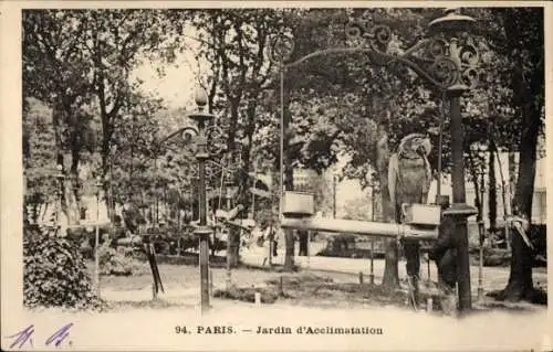 Ak Paris 16. Jahrhundert, Bois de Boulogne, Jardin d’acclimatization, Ara