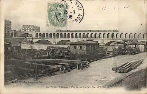 Ak Paris XVI Passy, Das Auteuil-Viadukt