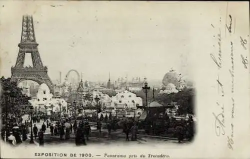 Ak Paris XVIe Trocadéro, Weltausstellung 1900, Panorama