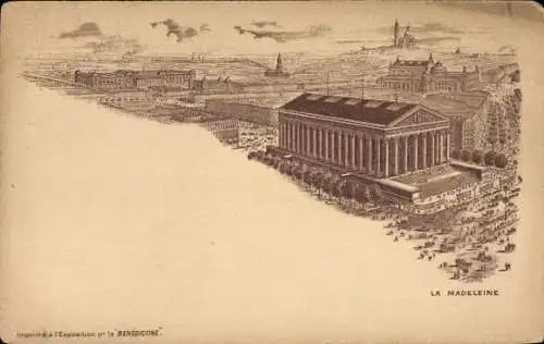 Litho Paris VIII. Élysée, La Madeleine