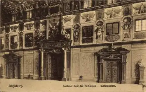 Ak Augsburg in Schwaben, Rathaus, Goldener Saal