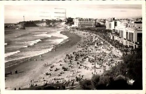 Ak Biarritz Pyrénées Atlantiques, Grande Plage