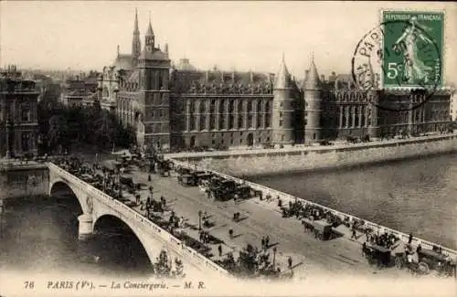 Ak Paris I, Ile de la Cité, La Conciergerie, Pont