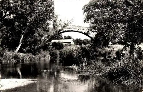 Ak Aix en Provence Bouches du Rhône, Pont des Trois Sautets