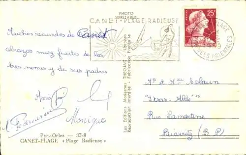 Ak Canet-Plage, Plage Radieuse