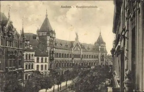 Ak Aachen Westfalen, Hauptpostgebäude