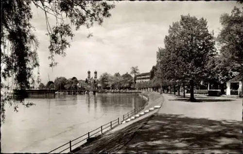 Ak Friedrichshafen am Bodensee, Uferpartie, Stadtgarten