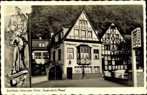 Ak Brodenbach an der Mosel, Gasthaus Schwarzer Ritter