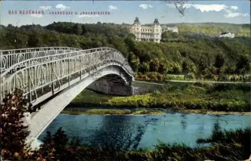 Ak Bad Neuenahr Ahrweiler, Blick auf die Ahrbrücke und Johannisberg