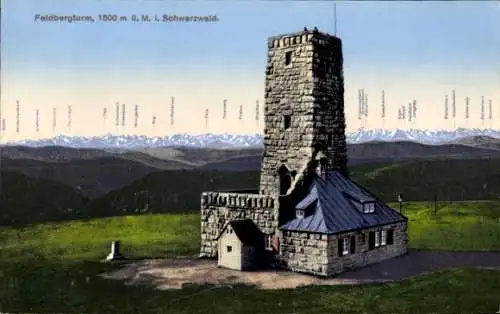 Ak Feldberg im Schwarzwald, Feldbergturm