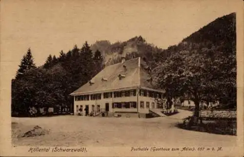 Ak Posthalde Breitnau im Schwarzwald, Höllental, Gasthaus zum Adler