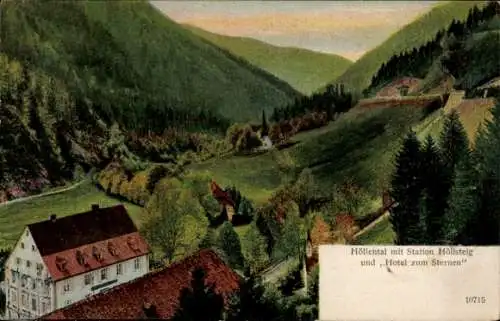 Ak Breitnau im Schwarzwald, Höllental, Höllsteig, Hofgut Sternen