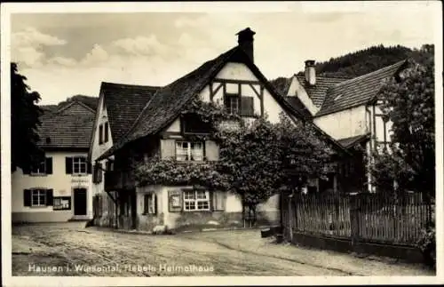 Ak Hausen im Wiesental, Hebels Heimathaus