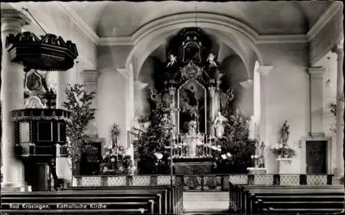 Ak Bad Krozingen im Breisgau Schwarzwald, Katholische Kirche, Inneres