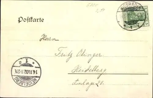 Ak Wiesbaden in Hessen, Rathaus