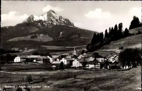 Ak Faistenoy Oy Mittelberg im Allgäu, Gesamtansicht, Grünten