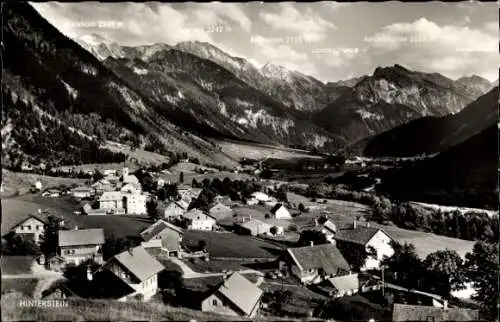 Ak Hinterstein Bad Hindelang im Oberallgäu, Gesamtansicht, Geishorn, Rauhorn, Kugelhorn